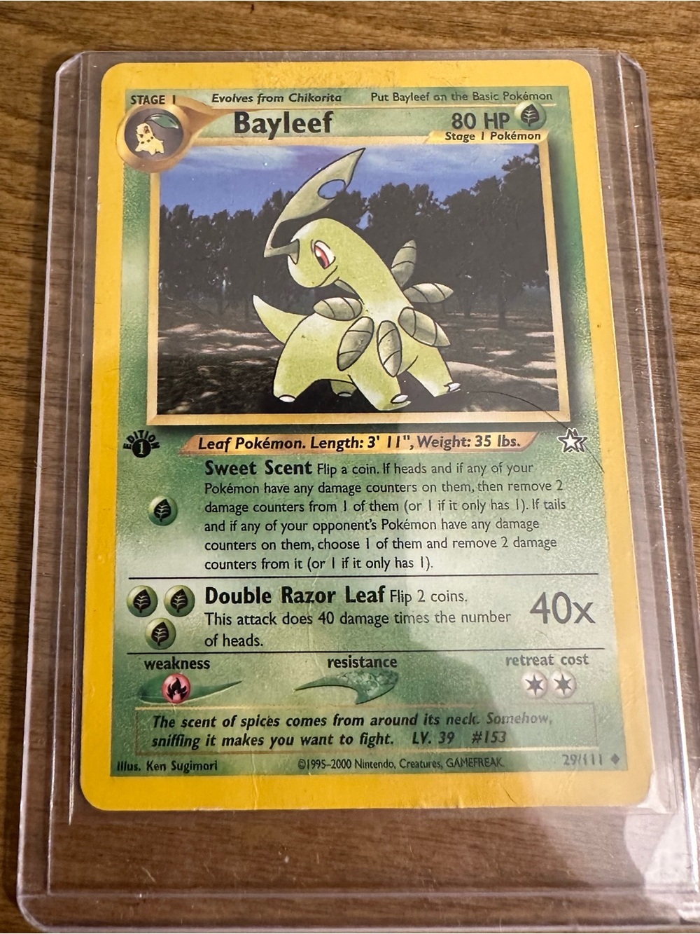 Pokemon Card Bayleef First Edition